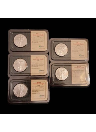 2006 American Eagle Silver Dollar Uncirculated 5 Pack