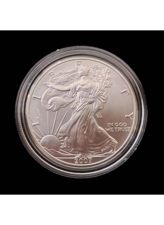 2007 American Eagle West Point Silver Dollar Uncirculated Burnished