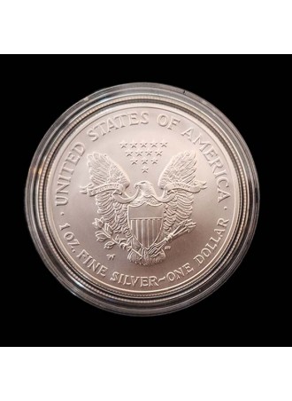 2007 American Eagle West Point Silver Dollar Uncirculated Burnished Natural Toning