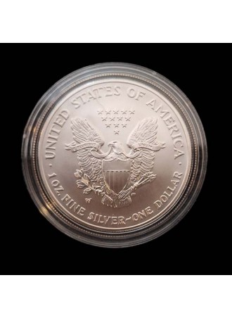 2007 American Eagle West Point Silver Dollar Uncirculated Burnished Natural Toning