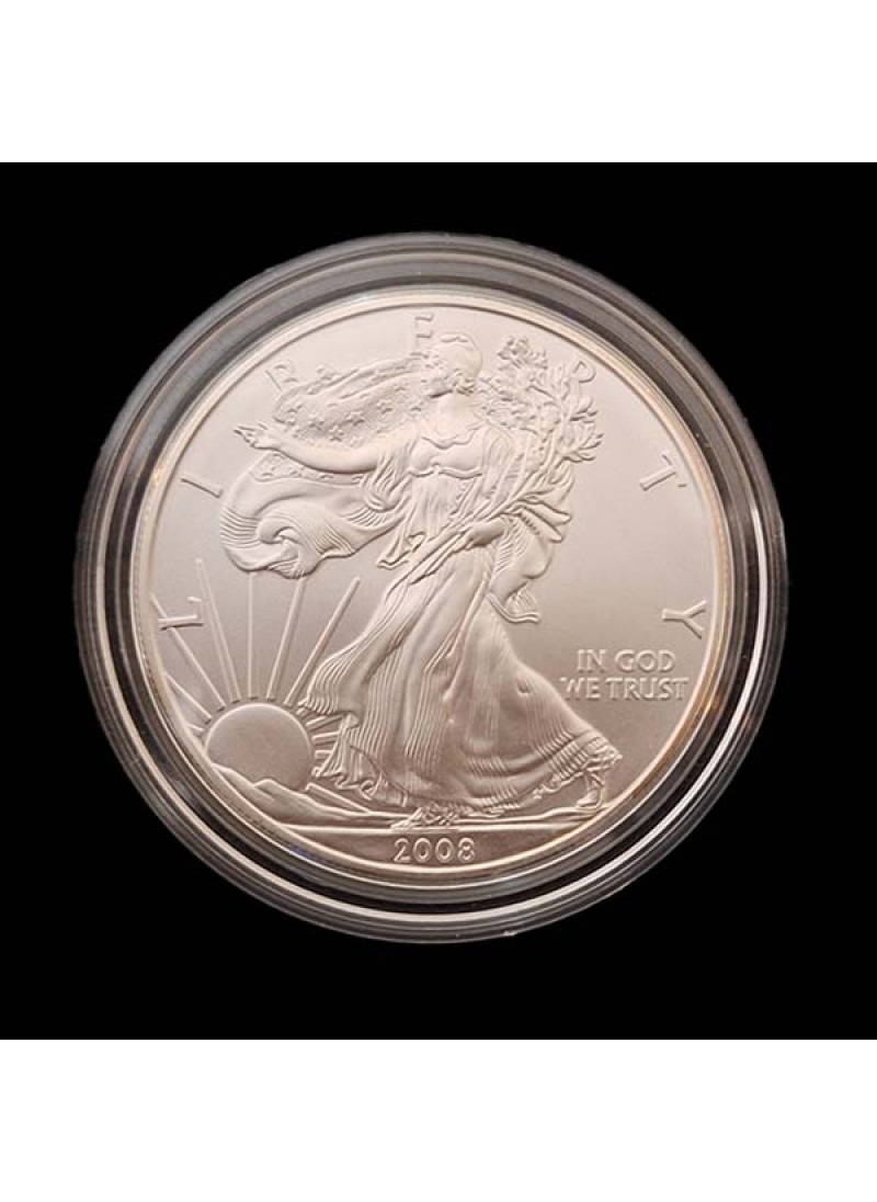 2008 American Eagle West Point Silver Dollar Uncirculated Burnished